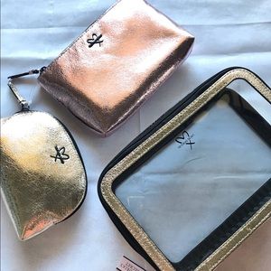 NWT Victoria Secret 3 Piece Cosmetic Bag Set